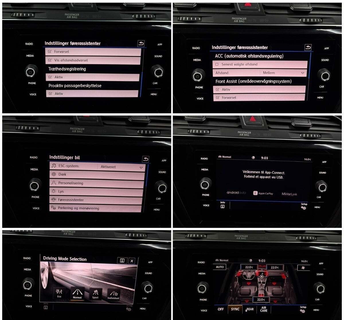 Grå VW Touran fra 2019