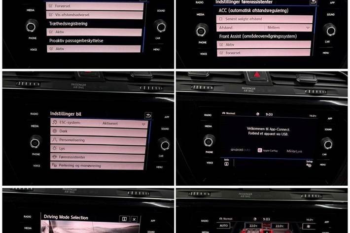 Grå VW Touran fra 2019