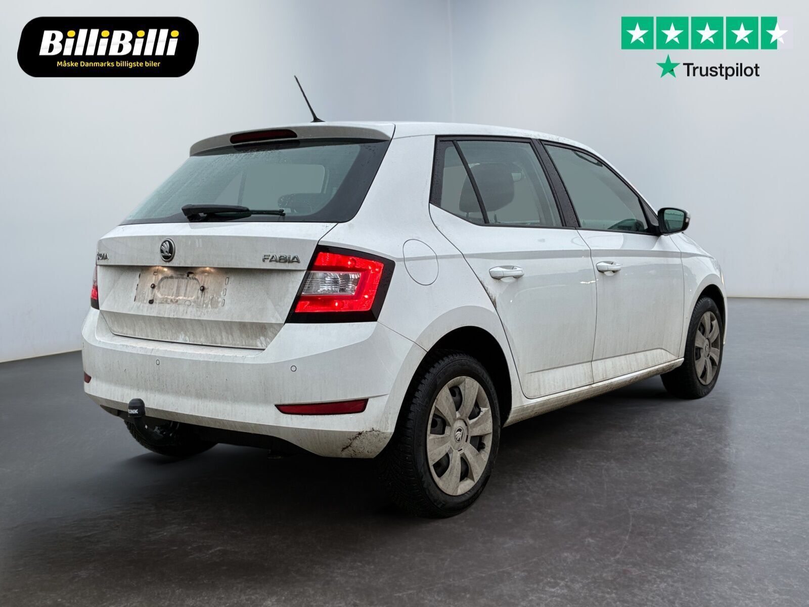 Hvid Skoda Fabia fra 2019