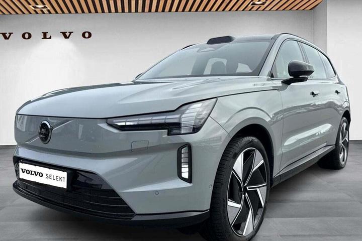 Grå Volvo EX90 fra 2025 set udefra