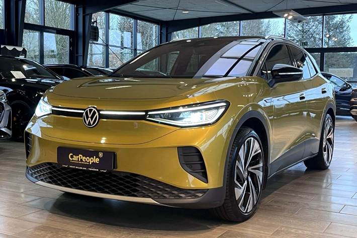 Gul VW ID.4 fra 2021 set udefra