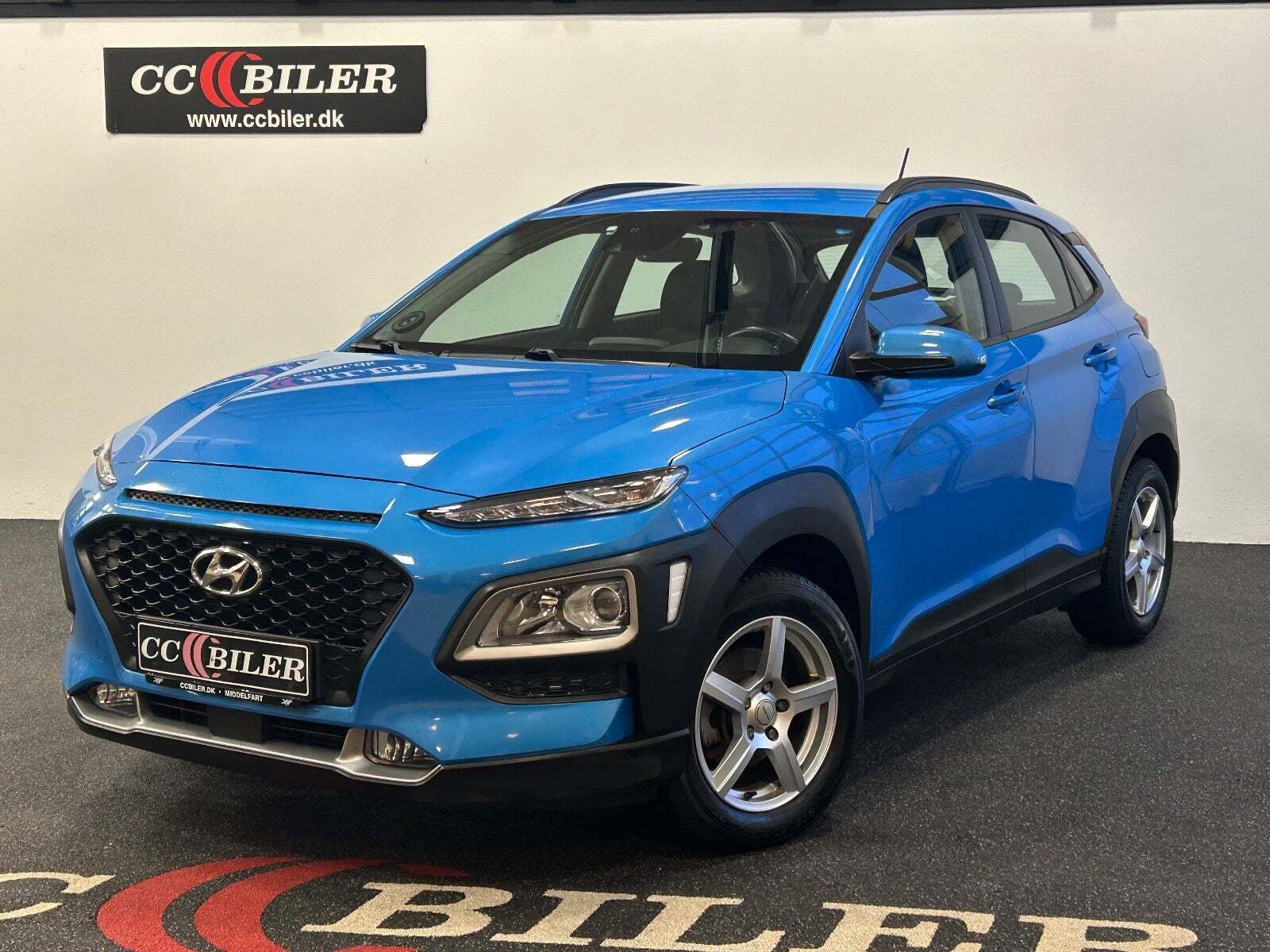 Blå Hyundai Kona fra 2020