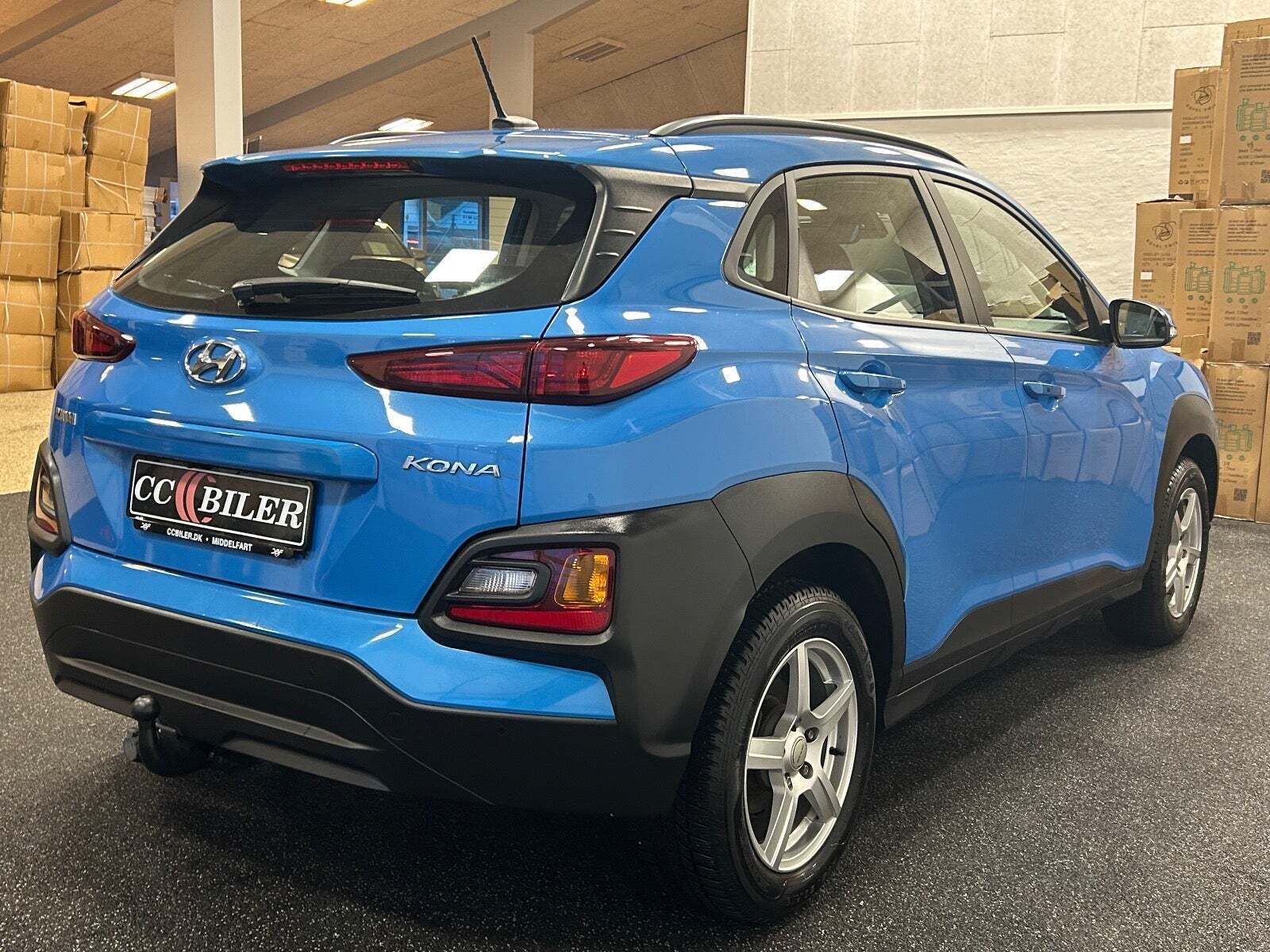 Blå Hyundai Kona fra 2020