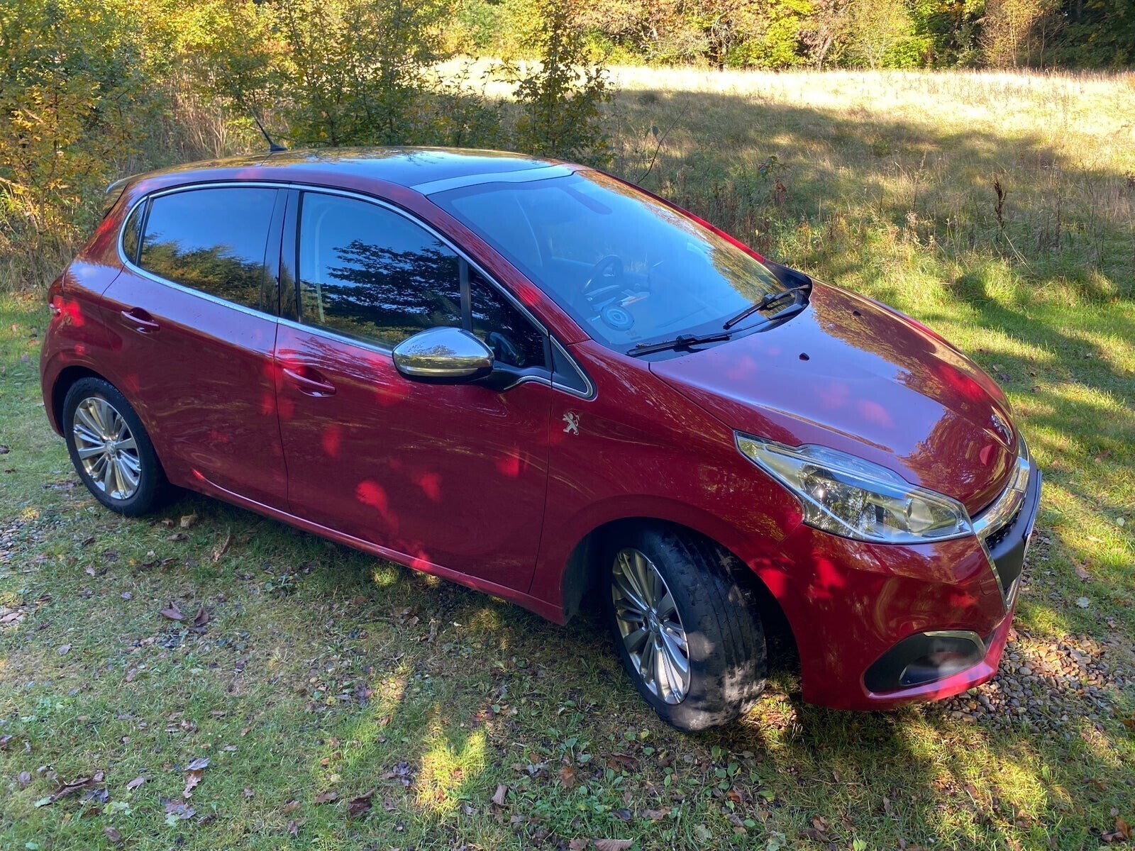 Rød Peugeot 208 fra 2019