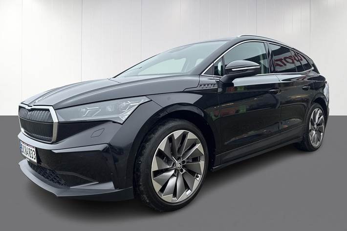 Sort Skoda Enyaq iV fra 2021 set udefra