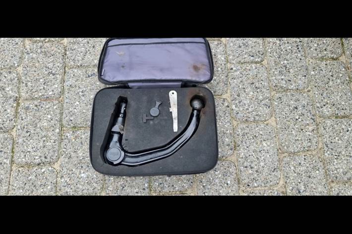 Rød Tesla Model 3 fra 2019