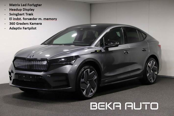 Grå Skoda Enyaq fra 2025 set udefra