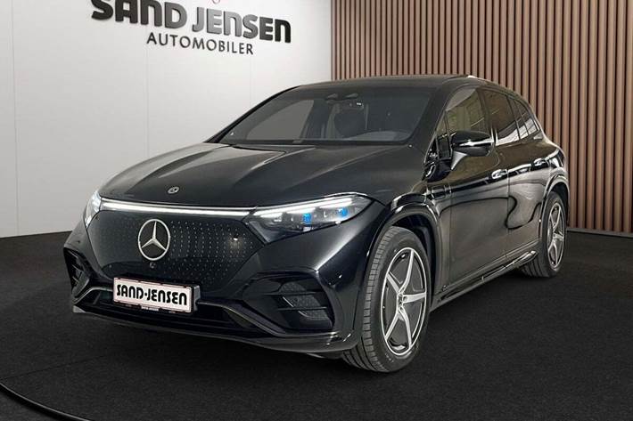 Sort Mercedes EQS580 SUV fra 2024 set udefra