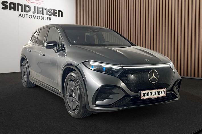 Grå Mercedes EQS450 SUV fra 2023