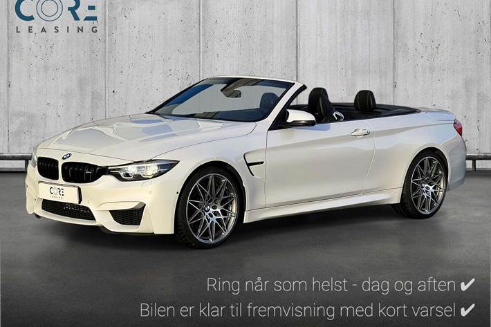 Hvid BMW M4 fra 2018 set udefra
