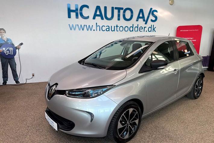 Sølv Renault Zoe fra 2019 set udefra