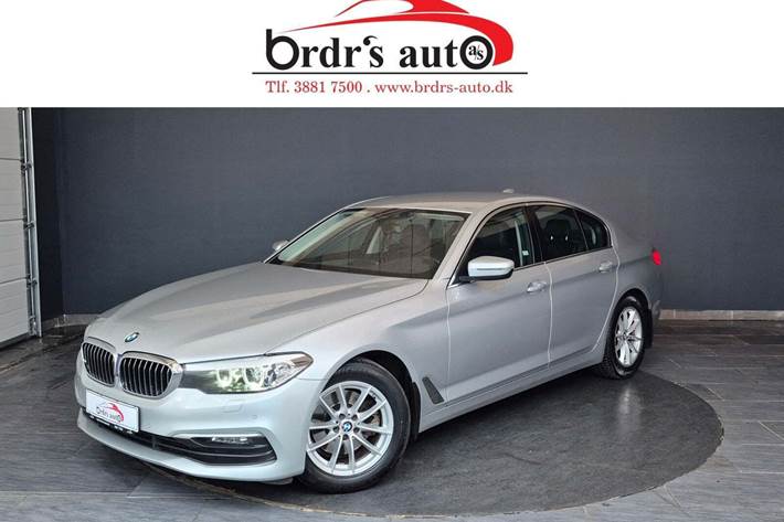 Sølv BMW 520i fra 2019
