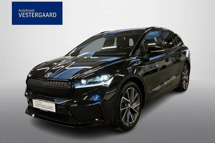Sort Skoda Enyaq fra 2022 set udefra