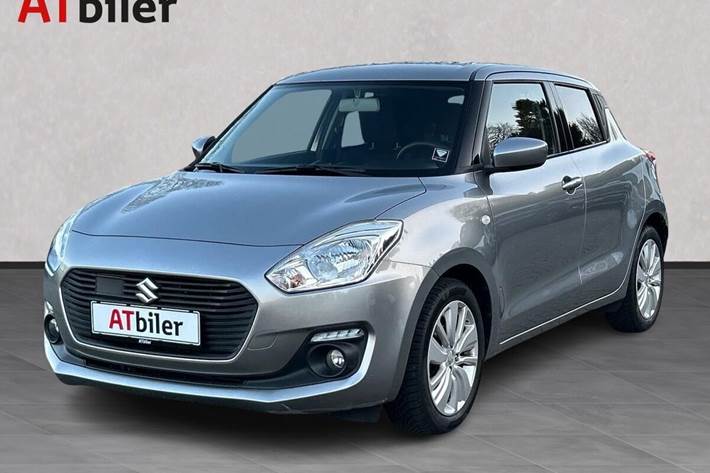 Sølv Suzuki Swift fra 2020 set udefra