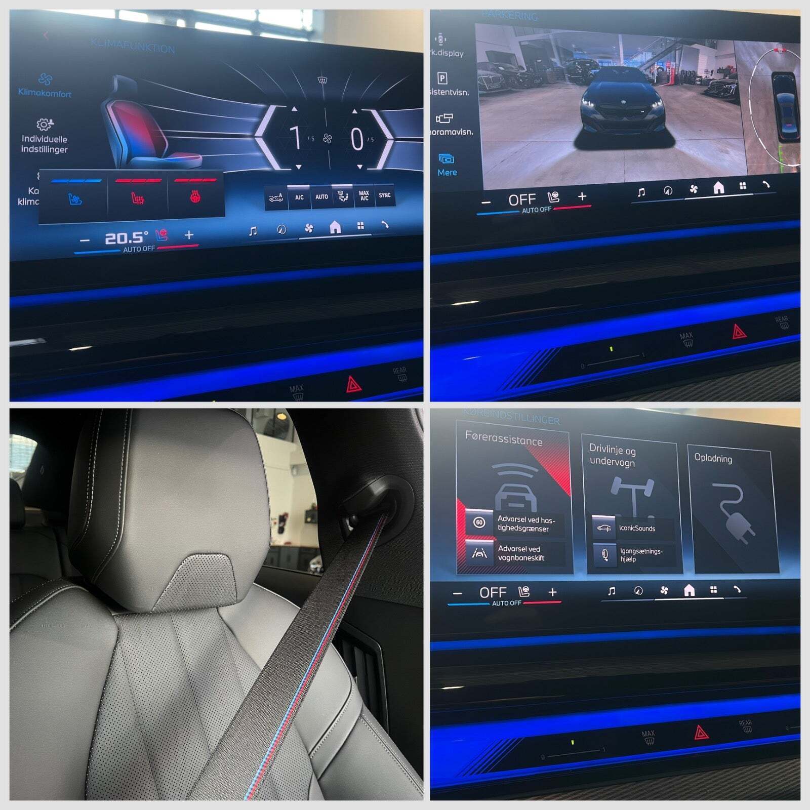 Blå BMW i5 fra 2025