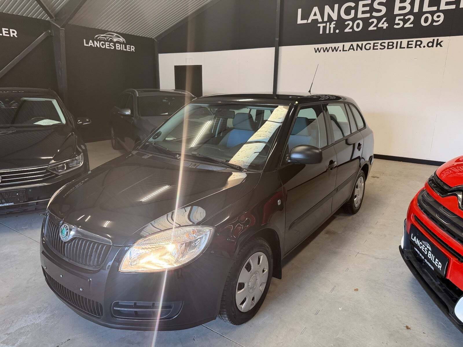 Sort Skoda Fabia fra 2009