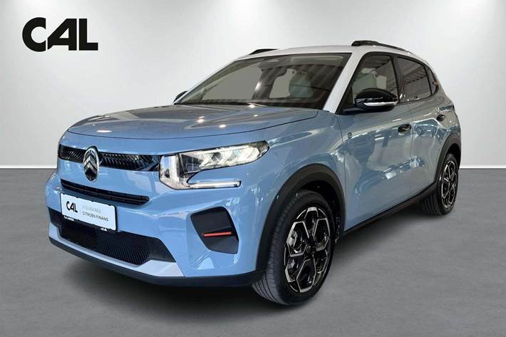 Blå Citroën ë-C3 fra 2025 set udefra