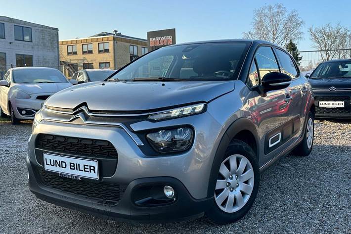 Grå Citroën C3 fra 2021 set udefra