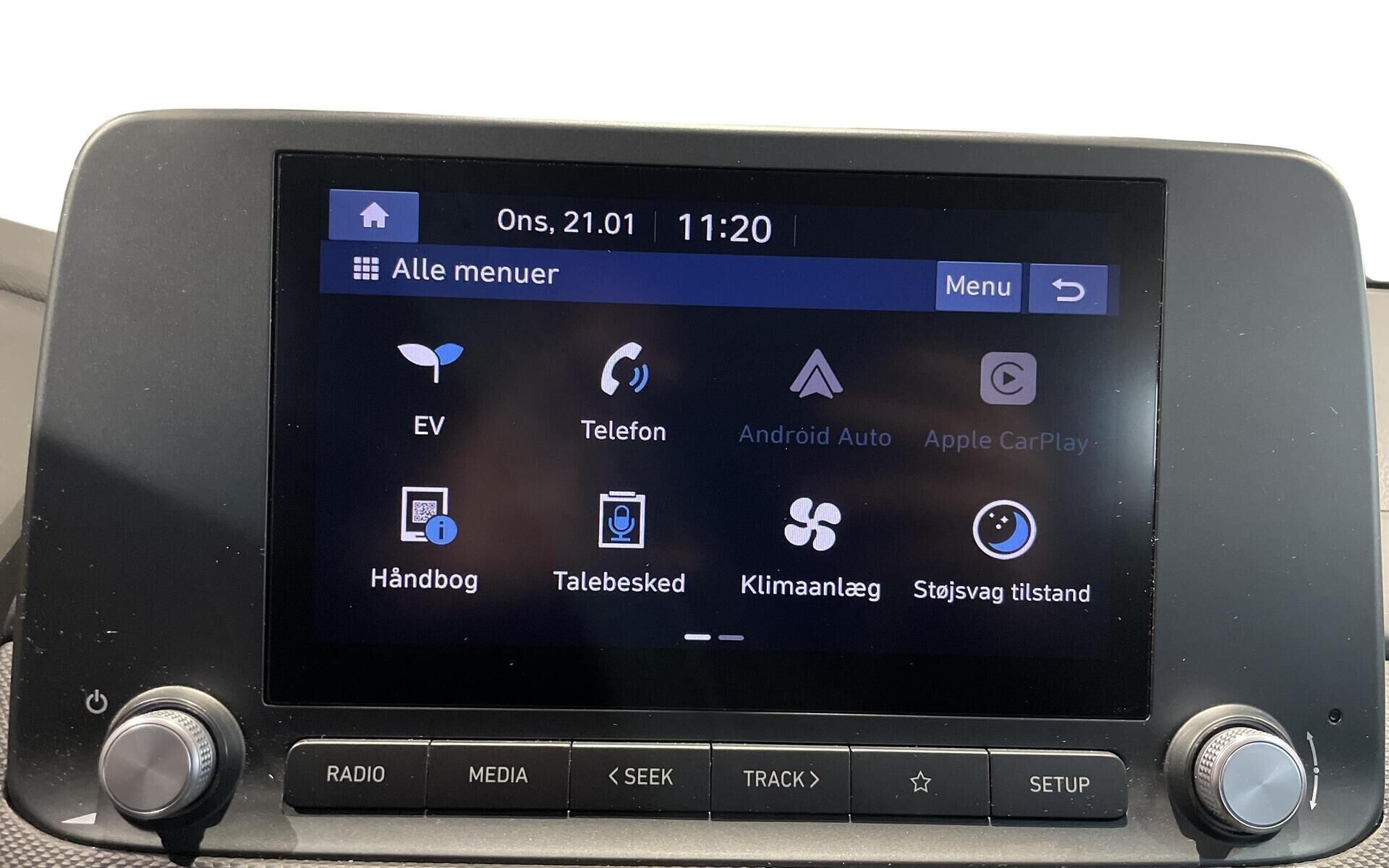 Rød Hyundai Kona fra 2021