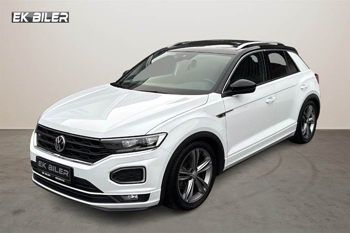 Hvid VW T-Roc fra 2019 set udefra