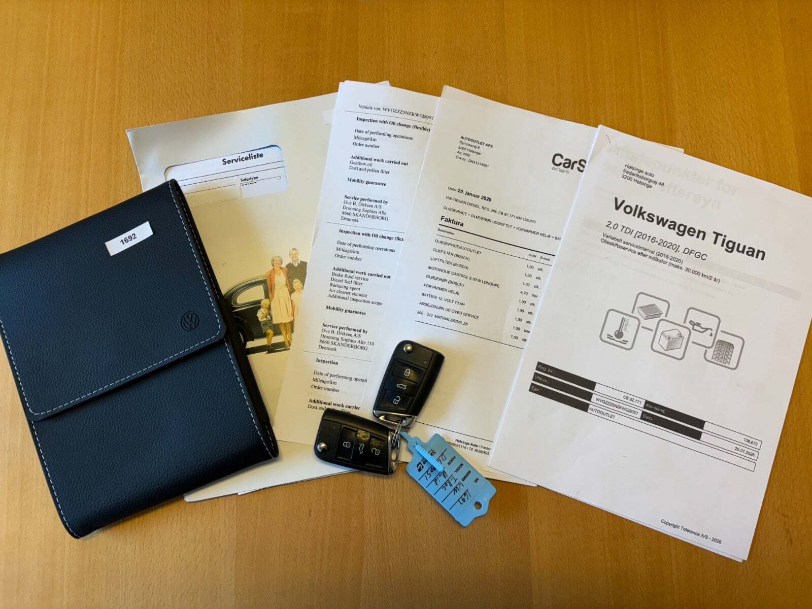 Sort VW Tiguan fra 2019