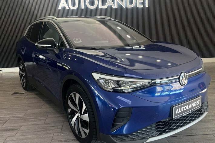 Blå VW ID.4 fra 2021 set udefra