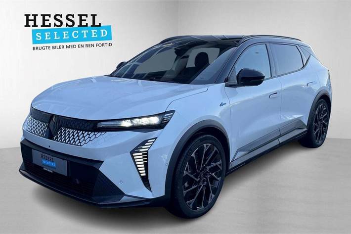 Hvid Renault Scenic E-Tech fra 2025 set udefra