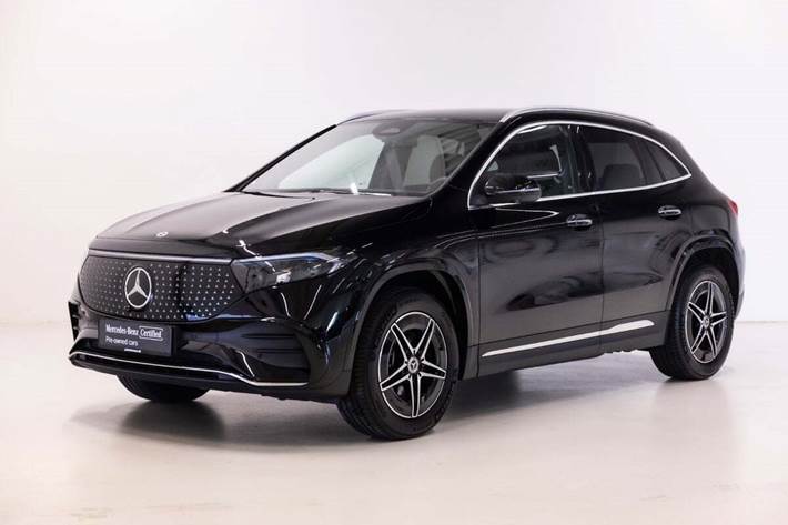 Sort Mercedes EQA250+ fra 2025 set udefra