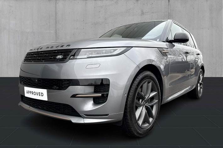 Grå Land Rover Range Rover sport fra 2025 set udefra