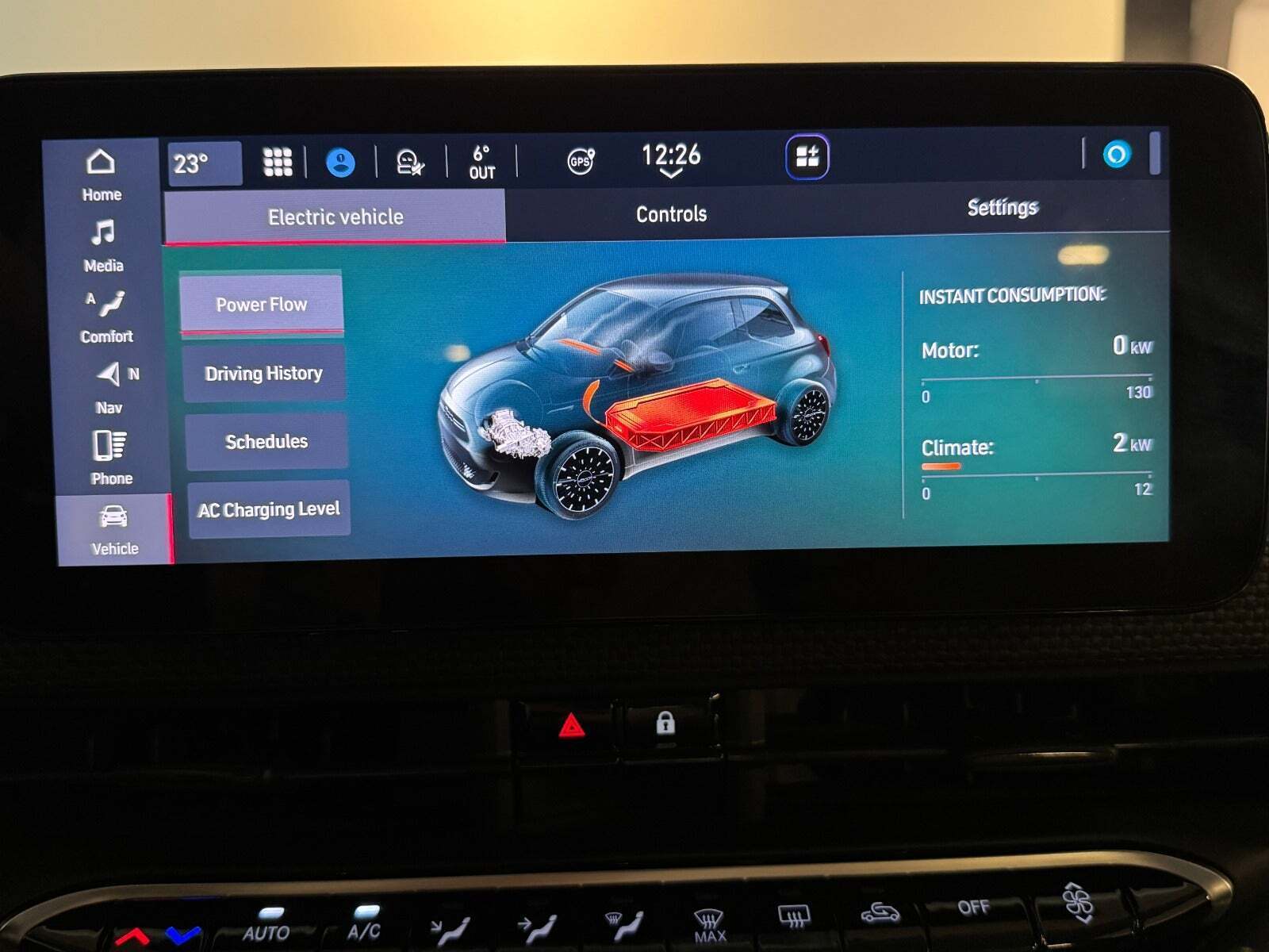 Grå Fiat 500e fra 2022