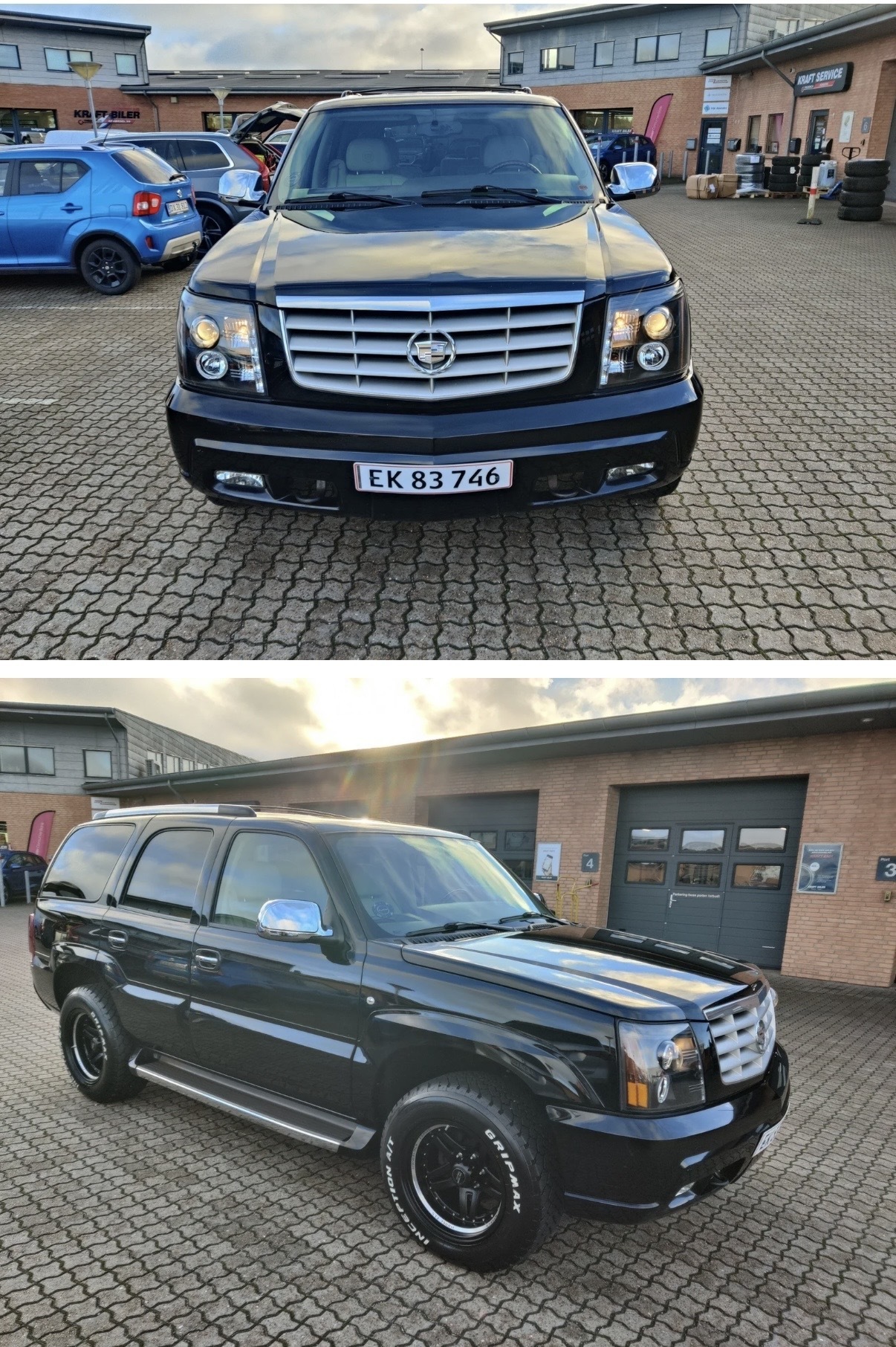 Sort Cadillac Escalade fra 2005