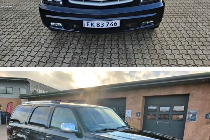 Sort Cadillac Escalade fra 2005