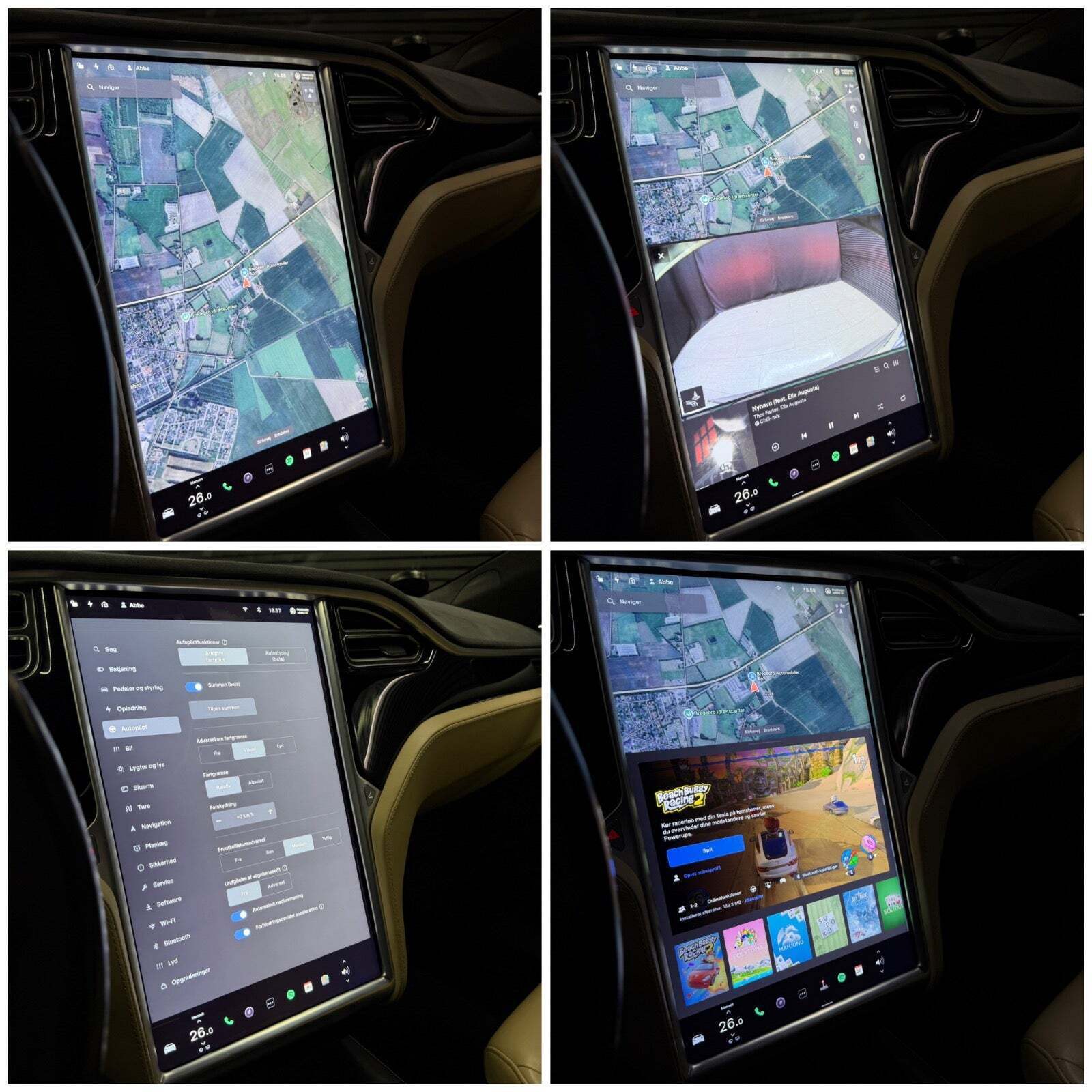 Beige Tesla Model S fra 2015