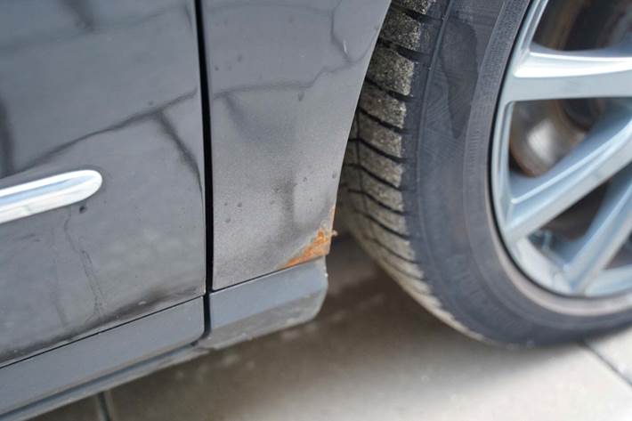 Sort VW Passat fra 2007