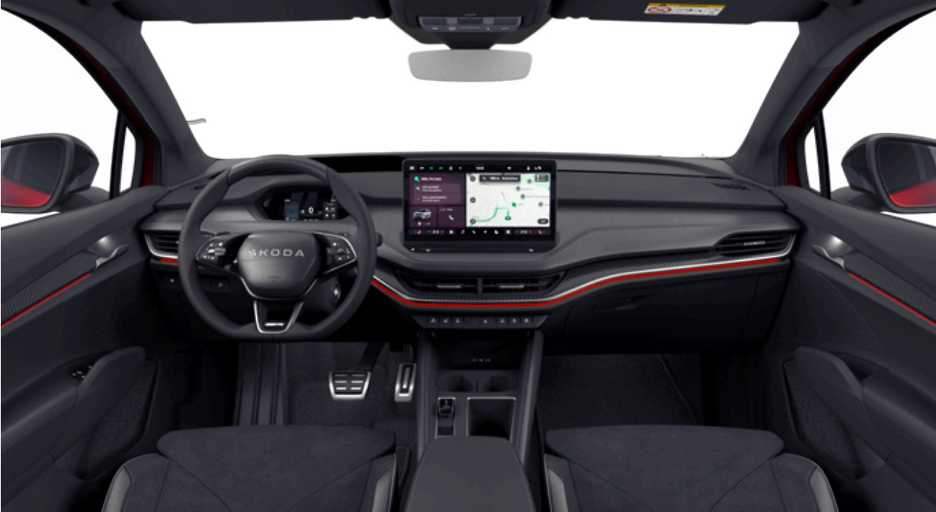 Rød Skoda Enyaq fra 2026