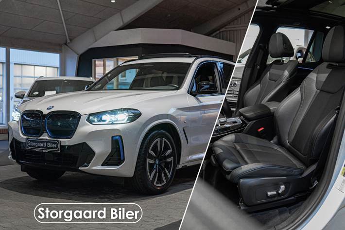 Hvid BMW iX3 fra 2024 set udefra