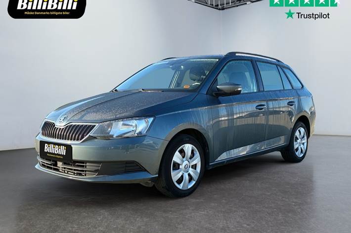 Grå Skoda Fabia fra 2016 set udefra