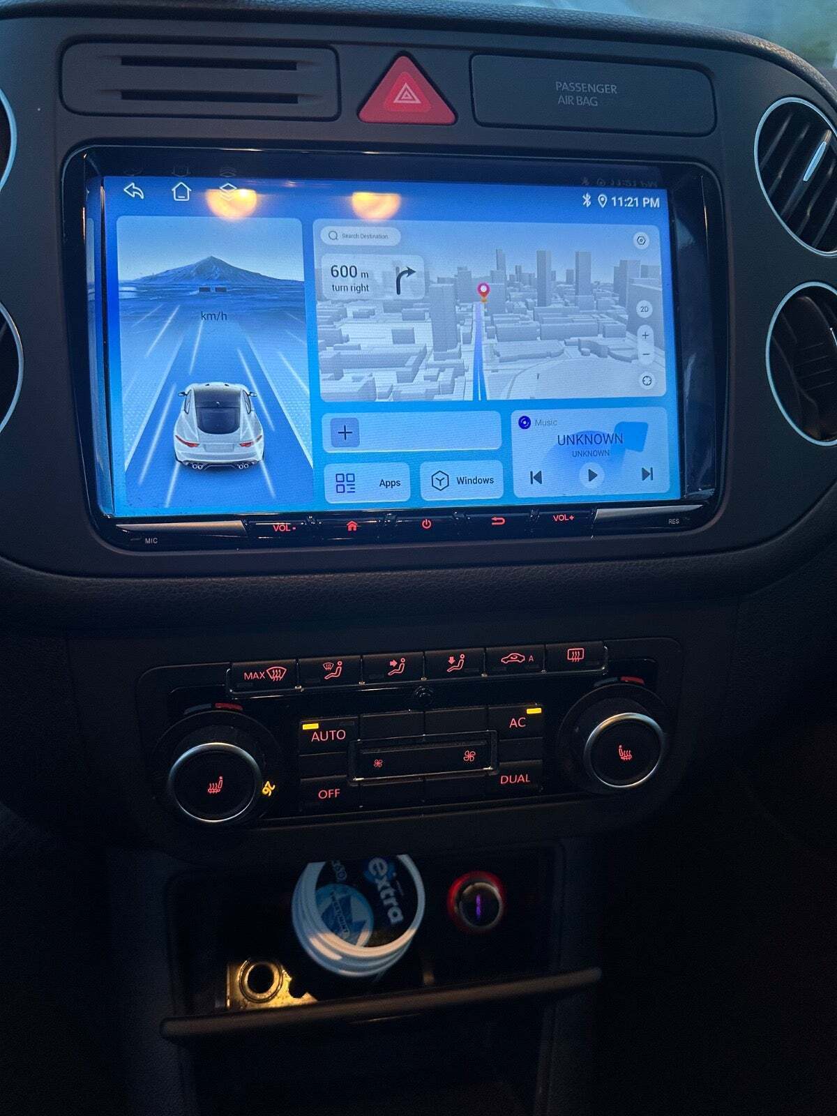 Grå VW Golf Plus fra 2010