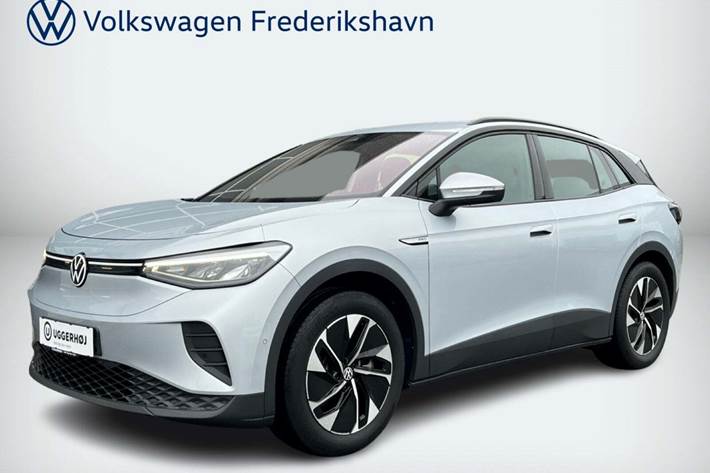 Sølv VW ID.4 fra 2023 set udefra