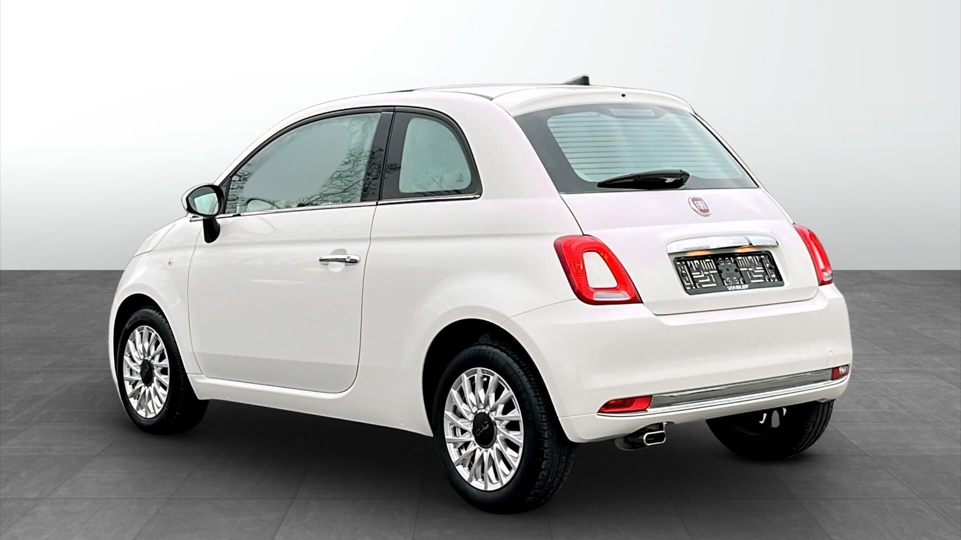 Hvid Fiat 500 fra 2019