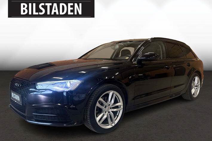 Sort Audi A6 fra 2018 set udefra