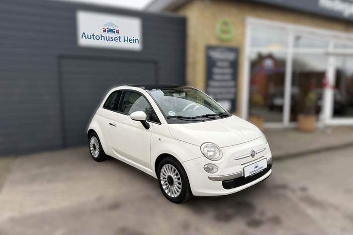 Hvid Fiat 500 fra 2008