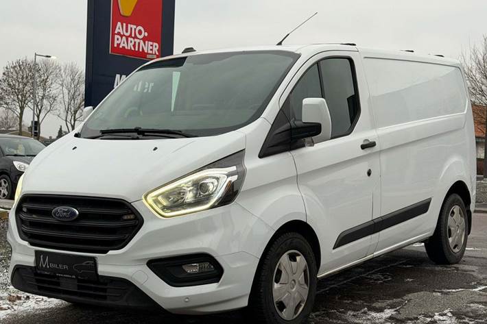 Hvid Ford Transit Custom 280S fra 2020 set udefra