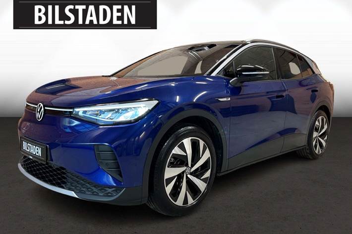 Blå VW ID.4 fra 2021 set udefra