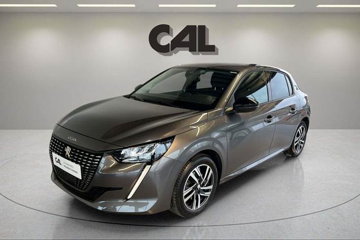 Grå Peugeot 208 fra 2023 set udefra