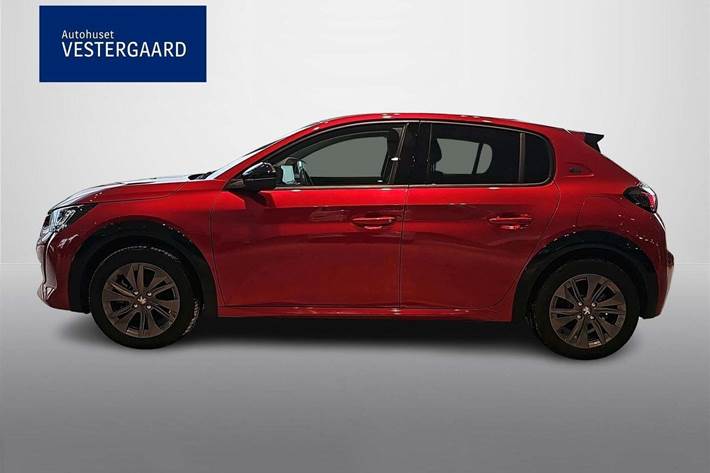 Rød Peugeot e-208 fra 2023