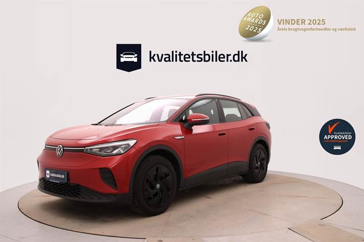 Rød VW ID.4 fra 2023 set udefra