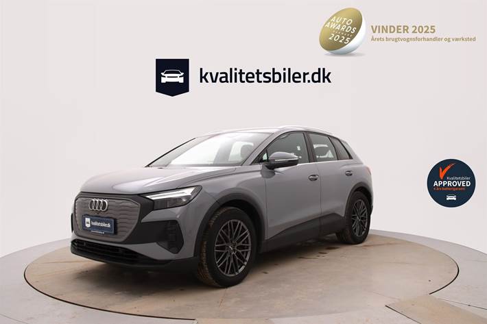 Grå Audi Q4 fra 2022 set udefra