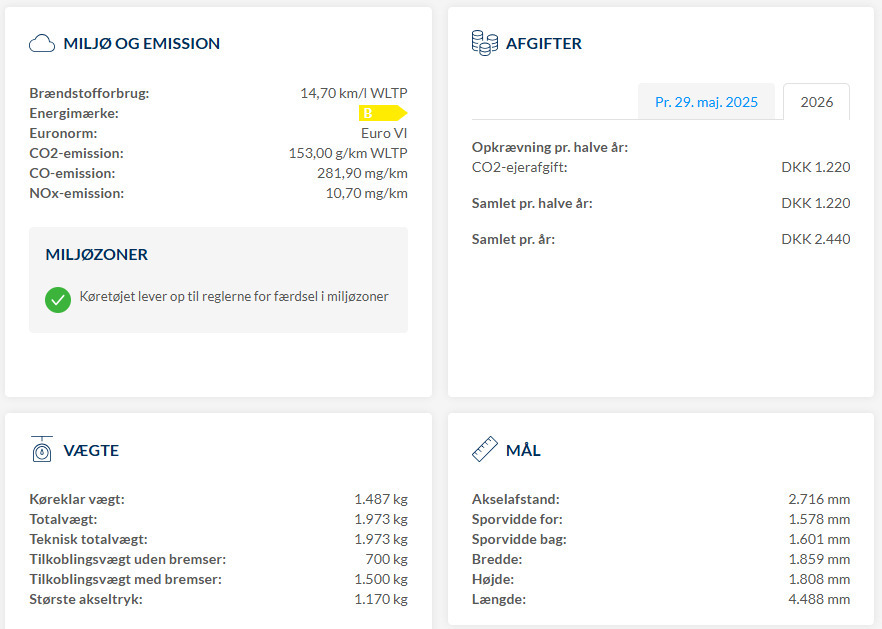 Hvid Mercedes Citan 110 fra 2024
