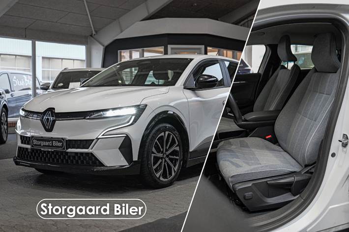 Hvid Renault Megane E-Tech fra 2022 set udefra